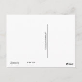 はがき – 日光の中の白アルパカ (裏面)