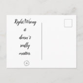 はがき – 正しい/間違っている本当に重要ではない。 (裏面)