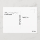 はがき – 犬の子犬の水色 (裏面)