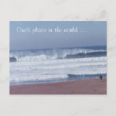 はがき – 男と波 (正面)