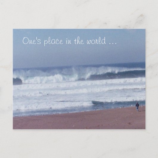 はがき – 男と波 (正面)