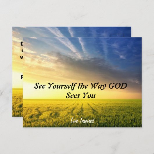 はがき – 神の見る道を自分で見る (正面/裏面)