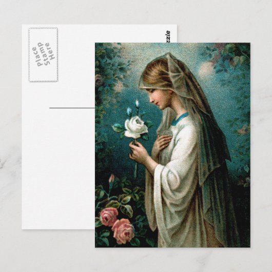 はがき：神秘的なバラ ポストカード (正面/裏面)