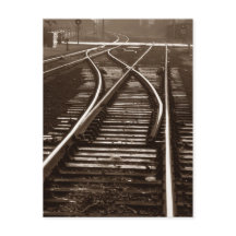 はがき～空き列車トラック～鉄道スイッチ