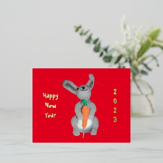 はがき（箔） - 2023中国の年始 箔シーズンポストカード (立ち正面)