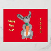 はがき（箔） - 2023中国の年始 箔シーズンポストカード (正面)