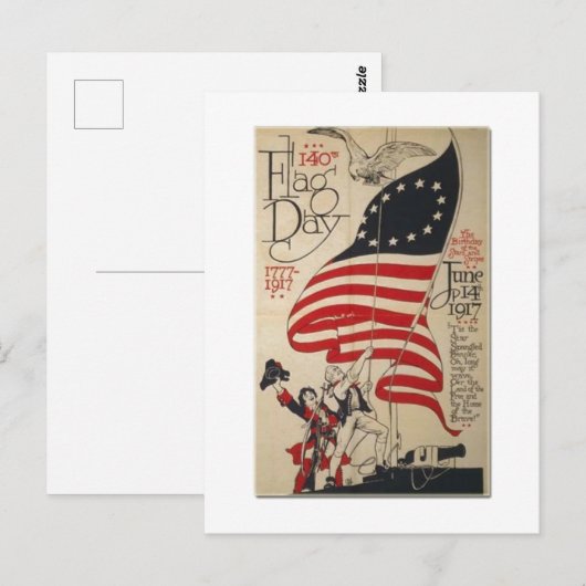 はがき – 米国国旗の日 (正面/裏面)