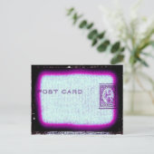 「はがき」（紫） ポストカード (スタンド正面)