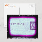 「はがき」（紫） ポストカード (正面/裏面)