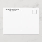 はがき – 背の高い船、緑の湾、WI (裏面)