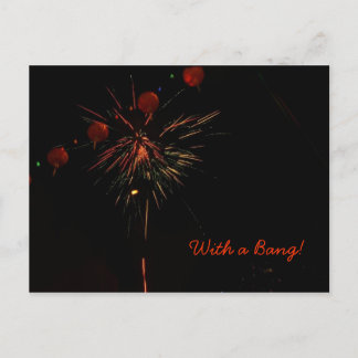 はがき – 花火と灯篭