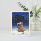 はがき_街灯を見る ポストカード (スタンド正面)