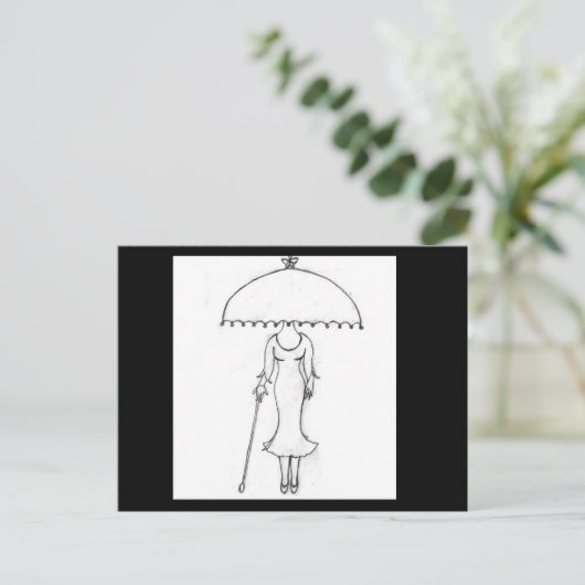 はがき – 誰を着ている？封筒あり (スタンド正面)