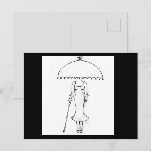 はがき – 誰を着ている？封筒あり (正面/裏面)