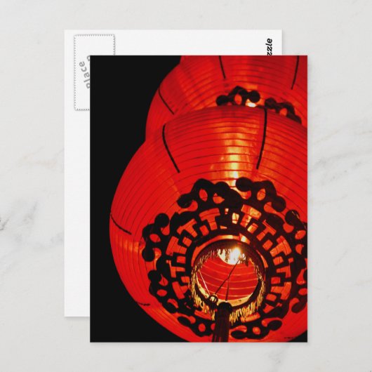 はがき – 赤ランタン (正面/裏面)