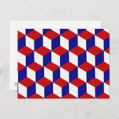 はがき – 赤、白、青のブロックの錯覚 (正面/裏面)