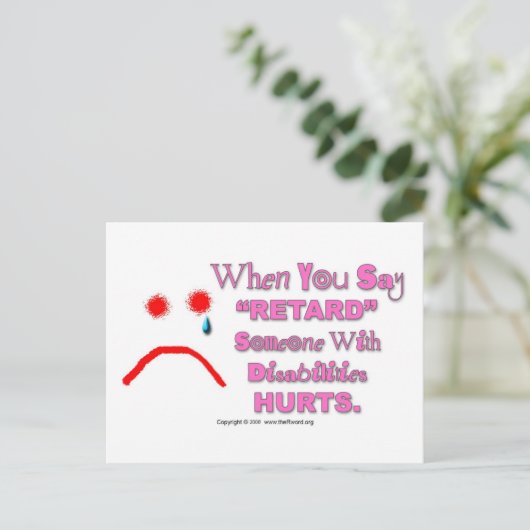 はがき – 「遅い」と言うと、誰かが傷つく (スタンド正面)