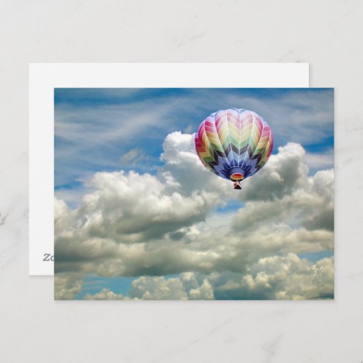 はがき – 雲の熱気球 (正面/裏面)