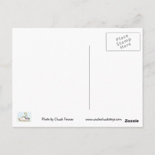 はがき – 青い花 (裏面)