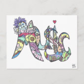 はがき:音楽 ポストカード (正面)