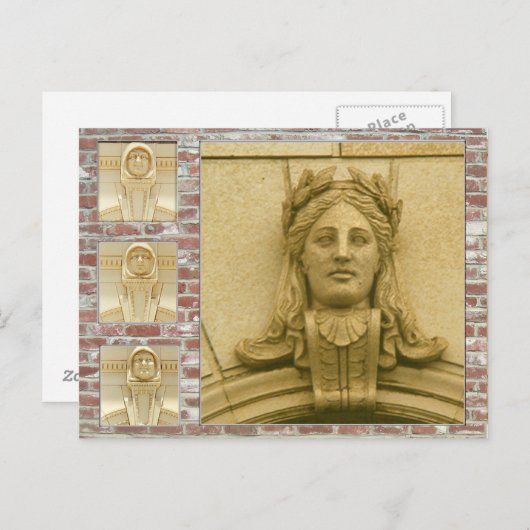 はがき – 顔オン建物 (正面/裏面)