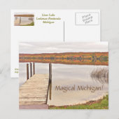 はがき/"魔法のミシガン"/ライムレイク/レラナウ・ペン ポストカード (正面/裏面)