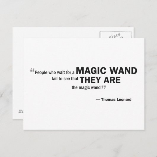 はがき – 「魔法を待つ人…」 (正面/裏面)