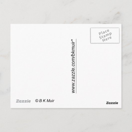 はがき – 黄色のデイジーアフガン模様 (裏面)