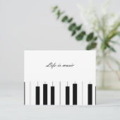 はがき(黒と白) ポストカード (スタンド正面)