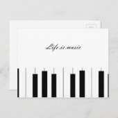 はがき(黒と白) ポストカード (正面/裏面)