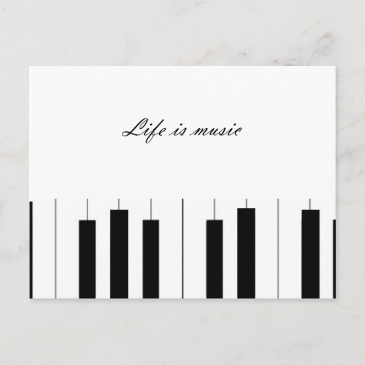 はがき(黒と白) ポストカード (正面)