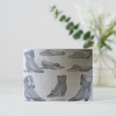 はがき,19世紀のファッションイラストレーション – 靴 ポストカード (スタンド正面)