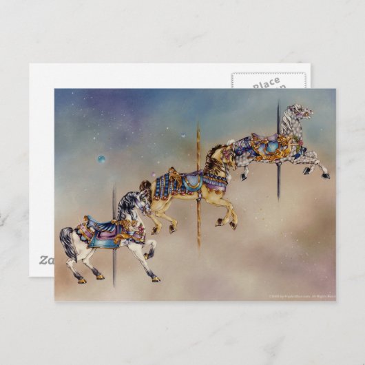 はがき – 3回転木馬馬 (正面/裏面)