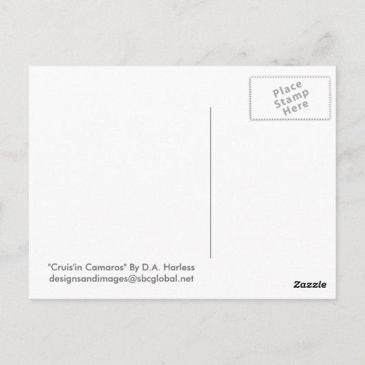 はがき – Cruis'in Camaros (裏面)