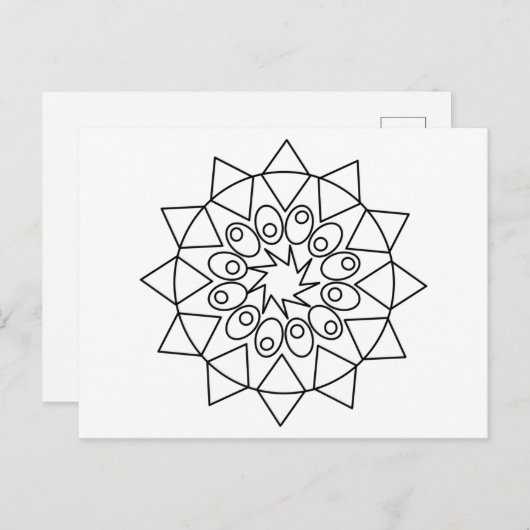 はがき – Delecate Mandala to Color (正面/裏面)