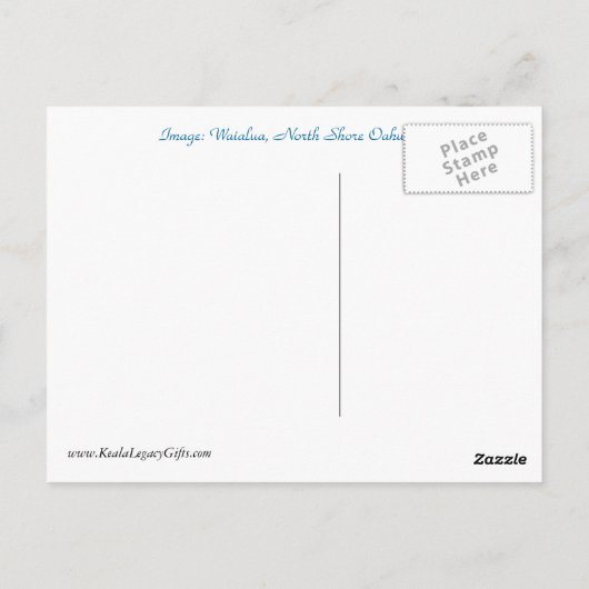 はがき – Waialua Sunset (裏面)