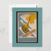 はがき – WPAシカゴ – AIC水色展示 (正面/裏面)