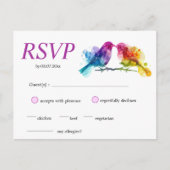 はがきLGBTQ+レインボーロブバード ポストカード (正面)