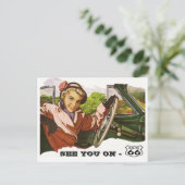 はがきSey You On Route 66 -レトロロードトリップPC ポストカード (スタンド正面)