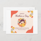 はがきSweet Greenery Mother's Dayフォトカード ポストカード (正面/裏面)