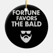 はげおもしろい男のジョークはげパパユーモアはげ男 セラミックオーナメント (裏面)