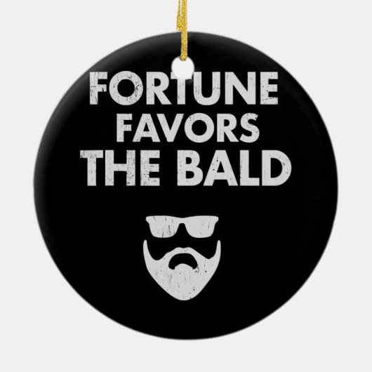 はげおもしろい男のジョークはげパパユーモアはげ男 セラミックオーナメント (裏面)