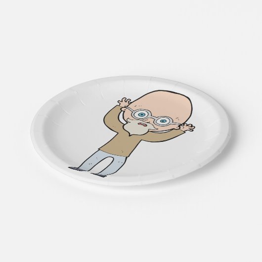 はげおもしろい男 ペーパープレート (アングル)