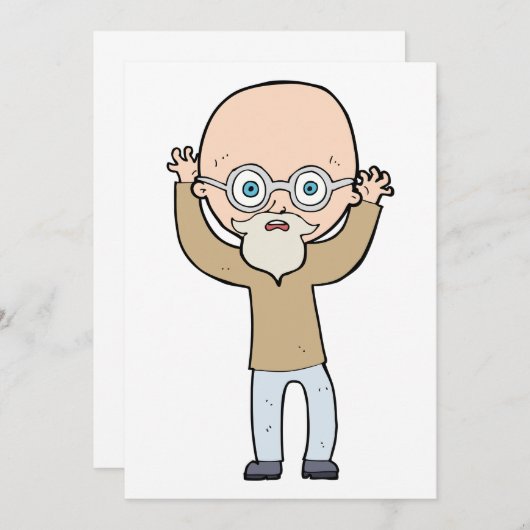 はげおもしろい男 招待状 (正面/裏面)