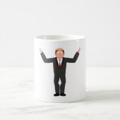 はげおもしろい頭のビジネスマンがシャリユーモアのあるグ コーヒーマグカップ (中央)