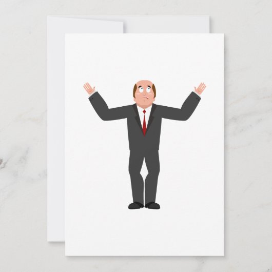 はげおもしろい頭のビジネスマンがシャリユーモアのあるグ 招待状 (正面)