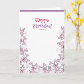 はげかかったおもしろいなバースデー・カード カード (黄色い花)