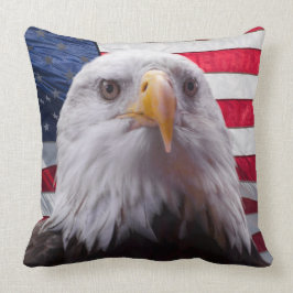 はげた鷲と国旗 クッション