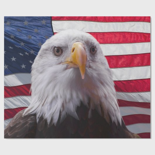 はげた鷲と旗 ラッピングペーパー (フラット)