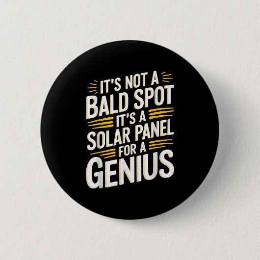 はげ男のためのハゲ引用文はげパパと脱毛Bal 缶バッジ (正面)